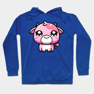 Pink Kawaii Cow Hoodie